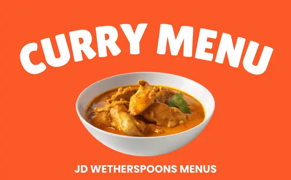 Wetherspoon Curry Club Menu