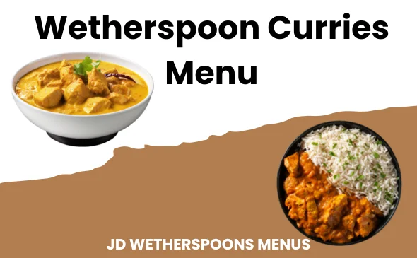 Wetherspoon Curries Menu