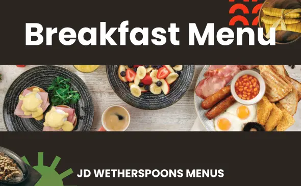 Wetherspoons Breakfast Menu