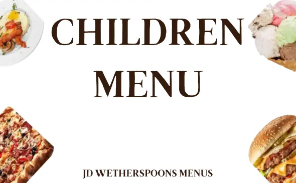 Wetherspoon Children Menu